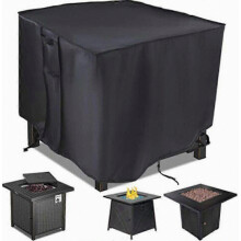 Housse rectangulaire pour barbecue, housse imperméable et solaire pour barbecue, housse extérieure avec poignée et aération (76x76x63CM)