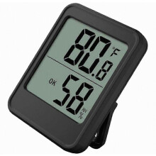 Innen-Hygrometer-Thermometer mit großem Display für Büro, magnetischer Wandhalterung, Temperatur- und Feuchtigkeitsmessung mit Ständer für Zuhaus