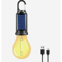 Oplaadbare LED-kampeerlamp, campinglamp op zonne-energie met 3 helderheidsstanden, waterdichte campinglamp voor kamperen, stroomuitval, noodgeval