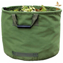 Extra Heavy Duty 125L Garden Bag with Carry Handles, Military Canvas Leaf Collecting Bag (H 45.7cm, W 55.8cm)