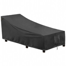Lot de 2 housses pour chaise longue de jardin, en tissu Oxford 400D, coupe-vent et anti-UV, avec grilles d'aération.