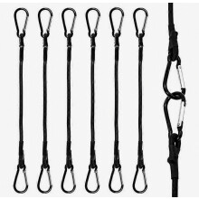 30cm elastische bungeekoorden met karabiners - voor kamperen, zeilen, bagage, motorfietsen