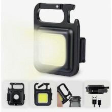 Mini-LED-Arbeitsleuchte mit Akku, extrem leistungsstark mit 800 Lumen, magnetische, tragbare Taschenlampe, kleine, wasserdichte Schlüsselanhänger