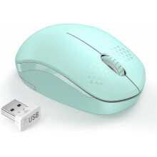 Wireless Mouse, 2.4G Noiseless Mouse with USB Receiver - For PC, Tablet, Windows Mint Green