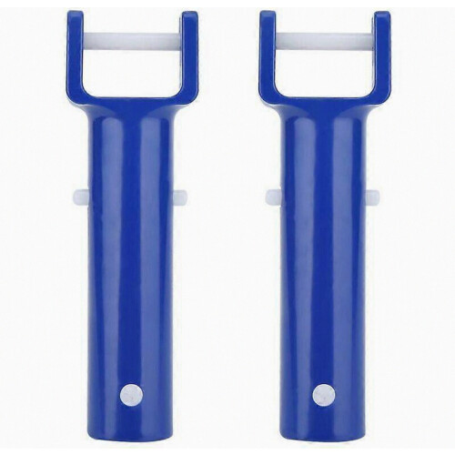 Piece V-head handle, blue pool, V-shaped clip brush head, replacement handle for pool accessories