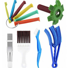 Kit de nettoyage d'ailettes de climatiseur en 6 pièces, peigne à ailettes, brosse de nettoyage pour condenseur, évaporateur et radiateur