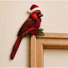 Décoration de porte en bois en forme de mésange à tête noire, adorable statuette d'angle en forme d'oiseau, figurines L