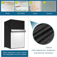 2X Outdoor Refrigerator Cover, Waterproof Upright Upright Freezers Cover, Beverage Beer Refrigerator Cover