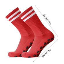 Sportsocken Rot Streifen Rutschfest 3 Paar FS