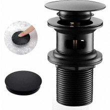 Waschbecken mit Rebosadero, Waschbecken mit Überlaufventil, Schwarzes Badewannenwaschbecken, Universalwaschbecken (schwarz)