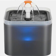 Fontaine à eau pour chats : Fontaine à eau ultra-silencieuse pour chats - Distributeur d'eau pour chiens avec lumière LED - Filtration multiple