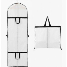 Housse longue pour vêtements, imperméable, anti-poussière et anti-mites, pliable et portable, fermeture éclair bilatérale (1 pièce)