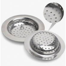 Kitchen Sink Strainers with Handles, Stainless Steel Sink Strainers with Handles, Kitchen Basket Grids, 110mm Diameter, Easy to Clean