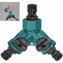 Vanne Ă 2 voies avec vanne d'arrĂŞt, vanne Ă 2 voies pour tuyaux d'arrosage, distributeur Ă 2 voies, distributeur de tuyau d'arrosage Ă 2 voies, d