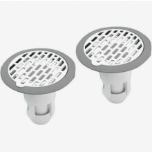 (2-Pack, Gray) Kitchen Bathroom Plumbing Floor Drain, Shower Sink Floor Drain Odor Eliminator