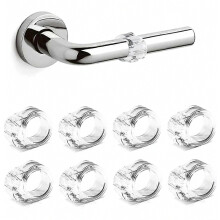 6 Pack Clear Door Handle Protectors to Protect Against Marks - Window and Wall Handle Protector Included.