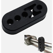 Čierne gumené montážne konzoly výfuku, univerzálne náhradné puzdrá so 4 x 12 mm otvormi na montáž na konzoly v