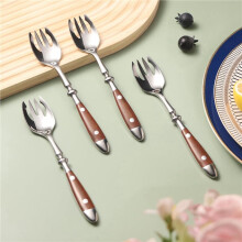 8 Pcs Metal Sporks Set,Stainless Steel Salad Spoons with Bakelite Handle,Salad Forks Spork for Salad,Fruit,Dessert