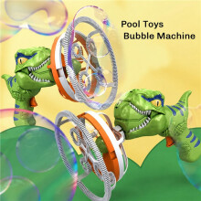 3X Fan Dinosaur Bubble Machine Bulles dans Bubble Handheld Électrique Dinosaur Bubble Machine Bubble Dinosaur Pool Toys Vert