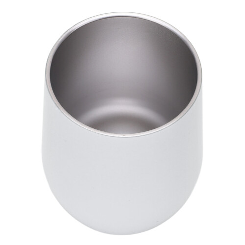 U-förmiger Edelstahlbecher 340 ml Weiß