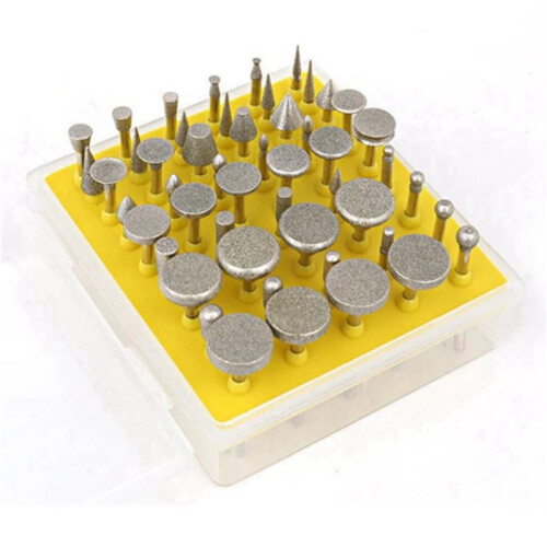5X Diamond Grinding  Set 3mm Handle Grinding File Abrasive Rotary Tool Grinding  Diamond File 2
