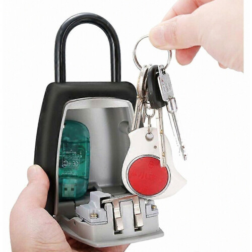 Wall Mounted Key Box, 2 in 1 Password Box Door Handle Door Box Password Decoration Codelock Delivery Key Storage Password Password Boxes 1