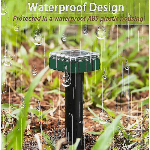 8 packs Solar powered mole repeller, sonic mole deterrent pest control rodent repeller snake chaser mole gopher vole. 2