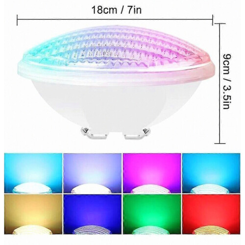 Λάμπα πισίνας LED PAR56 RGB 18W με 90 LED 2