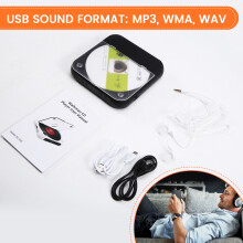 Music Player Speed Adjustable BT Portable Double Speakers Rechargeable CD Player for Home Exercising Car Traveling