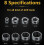 8-piece drill bit limiting tool and instrument set  3, 4, 5, 6, 8, 10, 12, 16 mm drill bit stop ring assortment for consistent drill bits (8-piec 4
