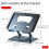 Universal Laptop Stand with 360 Rotating Base, Adjustable Height Multi-Angle, Foldable Mounted Reading Bookshelf Gray 7