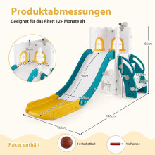 6 az 1-ben kisgyermek csúszda kosárpalánkkal és teleszkóppal