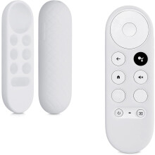 Case Kompatibel med Google Chromecast 2020 4K / Chromecast 2022 HD Case - Soft Silikon Deksel for Fjernkontroll - White