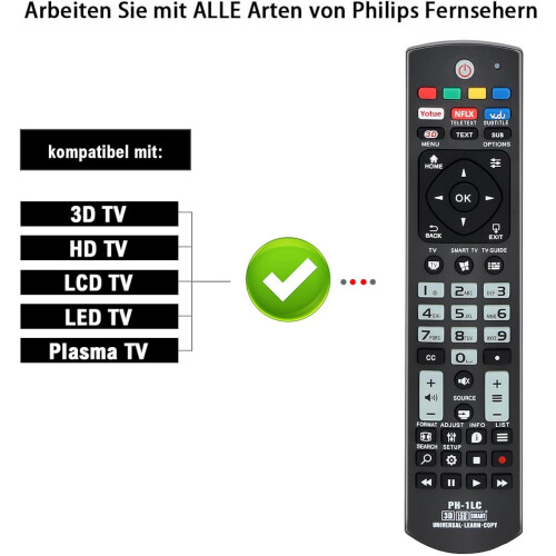 Replacement Fjernkontroll kompatibel med PH-1LC 2