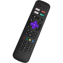 Oumida TV Fjernkontroll for Hisense Roku R43B7120UK R50B7120UK R55B7120UK R65B7120UK B7120, pre-programmed for hisense Roku TV-fjernkontroll Black