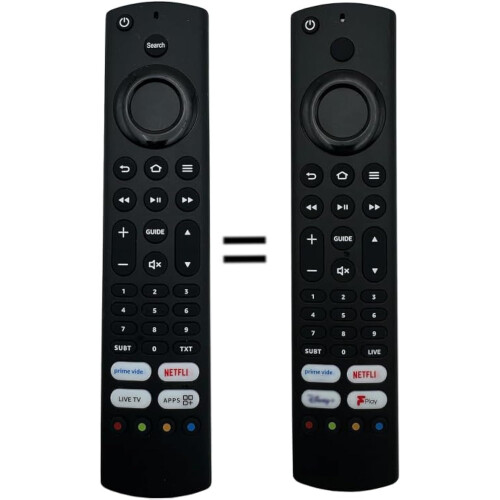 Rm-c3255 rm-c3253 para jvc Fire TV Comando substituto fit para jvc Comando Smart TV, Pre programmed, without voice function