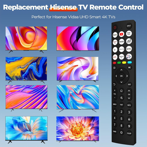 Replacement Hisense TV Pilot do All Hisense VIDAA Smart TV - No Setup Required Hisense TV Remote 1