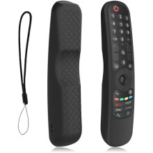 Silikon Fjärrkontrollskydd för LG AN-MR21GA AN-MR21GC AN-MR22GA AN-MR22GN AN-MR23GA AN-MR24GA Smart TV Remote (Silikon, Black)