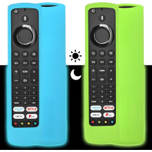 Silikon Fernbedienungshülle 2-pack - Protective Case für JVC RM-C3253 Remote/Alexa/Xiaomi Fire TV Sprachfernbedienung (Blue, Green)