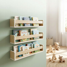 Gyerek fali polc szett, 3 db, MDF, 58 cm széles