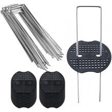 Uwio Weed Barrier Staples 70 Pcs with 30 Washers 150x40mm Galvanized Garden Anchors for Landscape Fabric