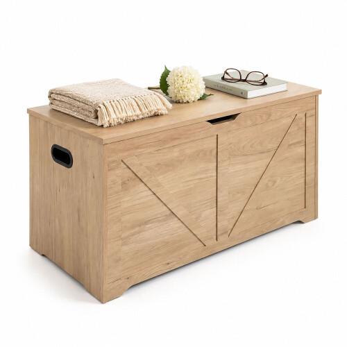 Pajta stílusú tárolópad, világosszürke, 100x40 cm, MDF 1