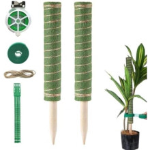 (50cm) Moss Pole - Moisture-Retaining Reusable Plant Support Sticks for Pothos Philodendron and Other Indoor Potted Plants Balcony Patio Garden