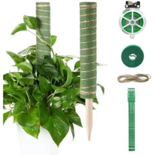(40cm) Moss Pole - Moisture-Retaining Reusable Plant Support Sticks for Pothos Philodendron and Other Indoor Potted Plants Balcony Patio Garden