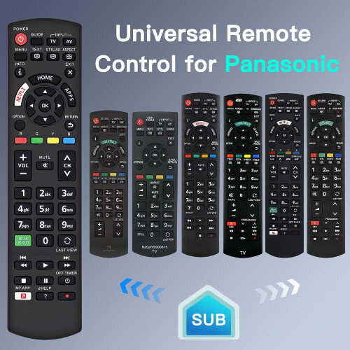 Replacement Panasonic TV Comando para TV com NETFLX botões - No Setup Required Panasonic Comando universal 2
