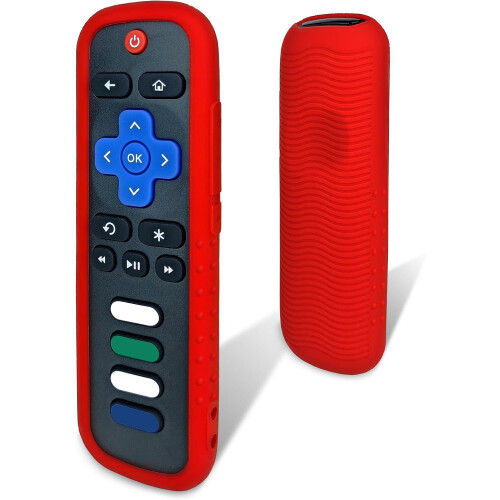 Protective Silicon Case pentru Roku Telecomandăler, Drop-Proof și Washable Husă, Compatibil cu Multiple Models (Black) 1