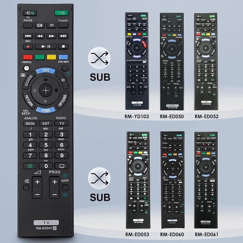 Remote-Control-do-Sony-Bravia-TV, Universal Replacement do Sony TV Remote RM-ED047 RM-YD103 RM-ED050 RM- RM- RM- RM 1