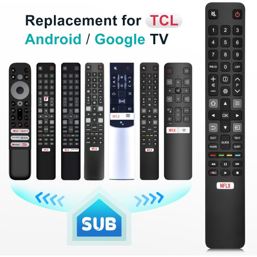 Remote-Control-do-TCL-Smart-TV, RC802N Pilot Universal do TCL Google/Android TV 2