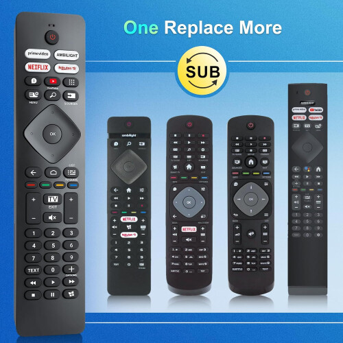 Pre Philips-TV-Remote-Control, Universal pre All Philips TV, s Ambilight Button 2