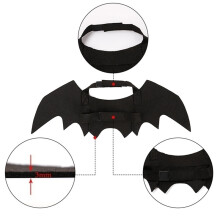 (A, XS) 2026 Halloween Cute Pet Clothes Black Bat Wings Harness Costume Halloween Cosplay Cat Dog Halloween Party For Pet Supplies